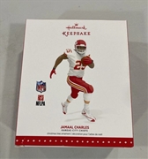 2015 Hallmark Jamaal Charles Kansas City Chiefs Keepsake Christmas Ornament  *NEW*