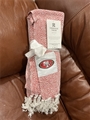 San Francisco 49ers NFL 50" x 60" Farmhouse Throw Blanket *SALE* - 6ct Case