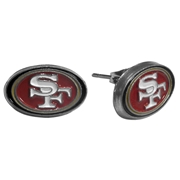 San Francisco 49ers NFL Silver Stud Earrings