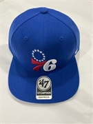 Philadelphia 76ers NBA Royal No Shot Captain Snapback Hat *NEW*