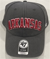 Arkansas Razorbacks NCAA Charcoal Legend Lone Script MVP Adjustable Hat