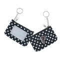 Atlanta Falcons Logo NFL Nylon Polka Dot Coin Purse Key Ring