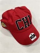 Chicago Blackhawks NHL Red Mass Clique Clean Up Adjustable Hat