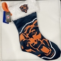 Chicago Bears NFL Big Logo Holiday 17" Christmas Stocking