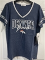 Denver Broncos NFL Atlas Blue Hollow Bling Piper Luxe Women's Tee - Lot of 13