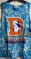 Denver Broncos Vintage NFL Aqua Booker Tie Dye Big Leaguer Men's Tubular Tank - Dozen Lot