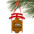 Denver Broncos NFL Vintage Metal Sled Ornament - 6ct Case