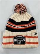 Anaheim Ducks NHL Natural Hone Patch Knit Cuff Cap w/ Pom