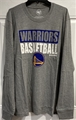 Golden State Warriors NBA Slate Grey Blockout Club Men's Long Sleeve Tee Shirt