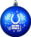 Indianapolis Colts NFL Snowflake Shatter-Proof Ball Ornament - 6ct Case