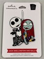 Hallmark Nightmare Before Christmas JACK SKELLINGTON & SALLY Flat Metal Tree Ornament *SALE*