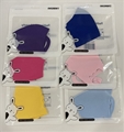 12 Count Assorted Children's Reusable Solid Color Face Masks w/ Ear Loops