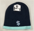 Seattle Kraken NHL Navy Mass Brinker Knit Beanie