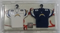 Los Angeles Chargers NFL Home & Away Jersey Ornament 2 Pack Set - 6 Count Case