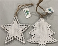 Metal Icon Christmas Tree Ornament 2 Assorted *SALE* - 12ct Case