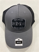 Michigan Wolverines NCAA Charcoal Mass Gannon MVP Mesh Adjustable Snapback Hat