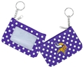 Minnesota Vikings NFL Nylon Polka Dot Coin Purse Key Ring