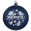 New England Patriots NFL Snowflake Blue Shatter-Proof Ball Ornament - 6ct Case