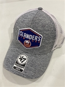 New York Islanders NHL Gray Hitch Contender Stretch Fit Mesh Hat - One Size