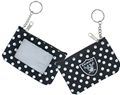 Las Vegas Raiders NFL Nylon Polka Dot Coin Purse Key Ring