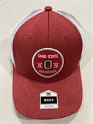 Ohio State Buckeyes NCAA Red Mass Oakman Trucker Mesh Adjustable Snapback Hat