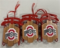 Ohio State Buckeyes NCAA Metal Sled Ornament - IMPERFECT