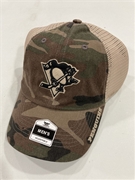 Pittsburgh Penguins NHL Camo Mass Conceal Clean Up Mesh Snapback Hat