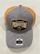 Pittsburgh Penguins NHL Gray Mass Ridgeview MVP Mesh Snapback Hat