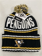 Pittsburgh Penguins NHL Black Mass Saskatoon Knit Cuff Cap w/ Pom