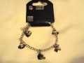 Seattle Seahawks NFL 7.5" Silver Dangling 5 Charm Bracelet
