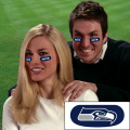 Seattle Seahawks NFL Vinyl Face Decorations 6 Pack Eye Black Strips *SALE*