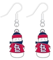 St. Louis Cardinals Snowman MLB Silver Dangle Earrings