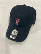 Texas Tech Red Raiders NCAA Black Base Runner Clean Up Adjustable Hat *NEW*