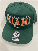 Miami Hurricanes NCAA Dark Green City Line Hitch Snapback Hat *NEW*