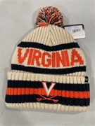 Virginia Cavaliers NCAA Natural Bering Knit Cuff Pom *NEW*