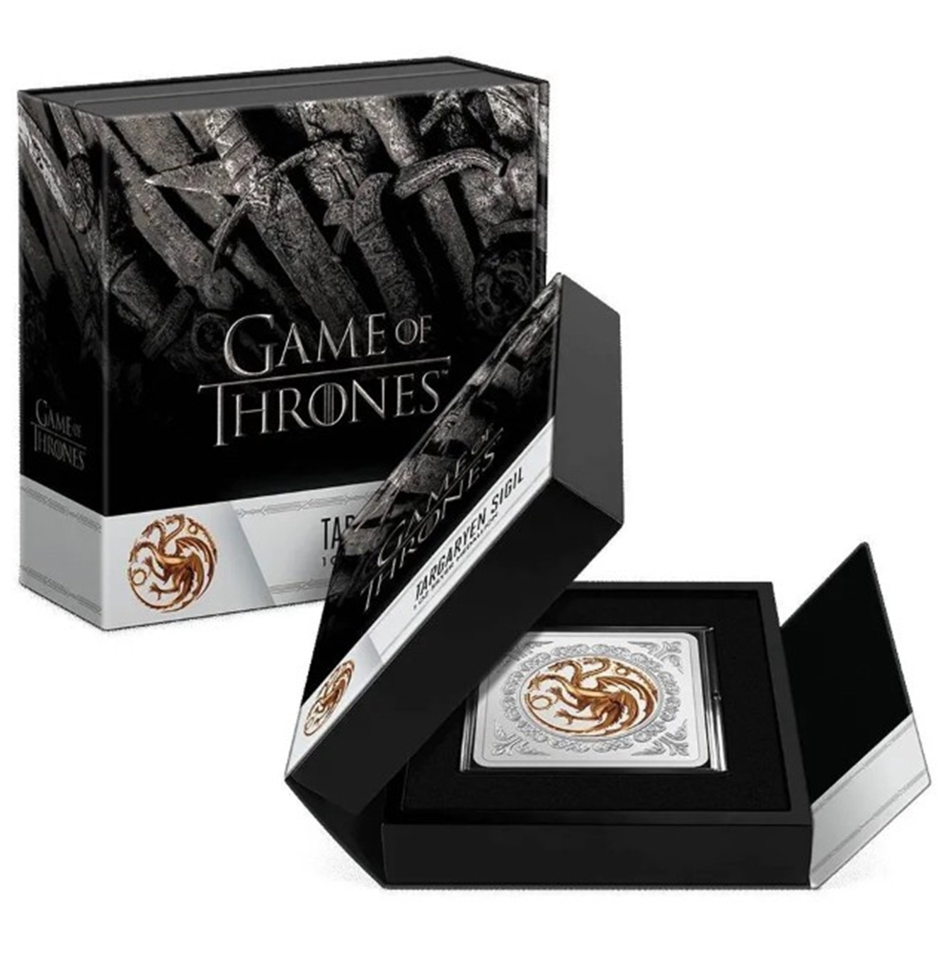 2022 Niue Game of Thrones - Targaryen Sigil 1 oz .999 Silver Proof Medallion