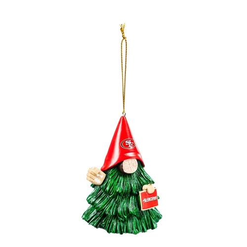 San Francisco 49ers NFL Gnome Tree Character Ornament - 6ct Case