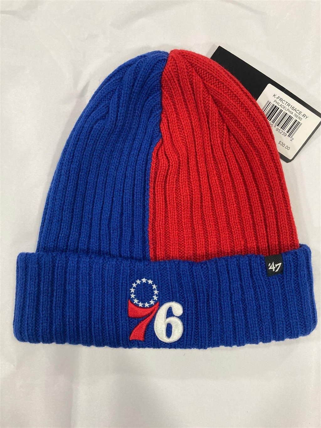 Philadelphia 76ers NBA Royal Fracture Knit Cuff *NEW*