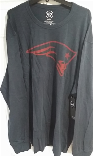 New England Patriots NFL Midnight Long Sleeve Scrum Men's T Shirt - Size 3XL