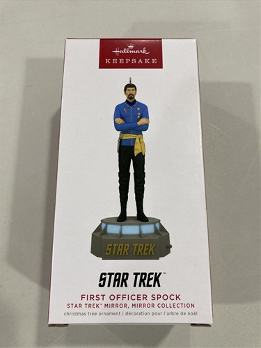 2022 Hallmark Star Trek Mirror, Mirror Collection First Officer Spock Storytellers Keepsake Ornament 