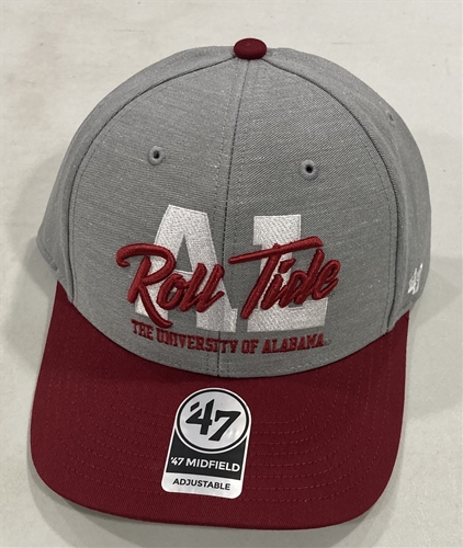 Alabama Crimson Tide NCAA Gray Local State Midfield Snapback Hat
