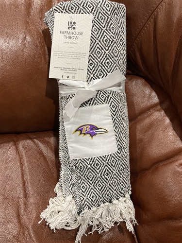 Baltimore Ravens NFL 50" x 60" Farmhouse Throw Blanket *SALE* - 6ct Case