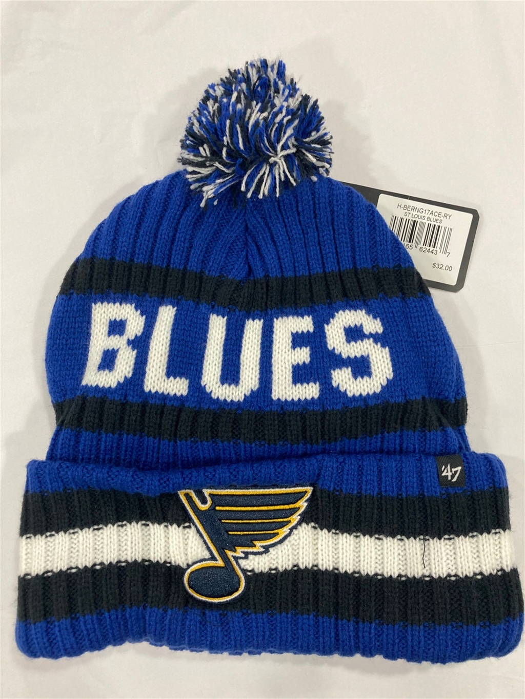 St. Louis Blues NHL Royal Bering Knit Cuff Pom *NEW*