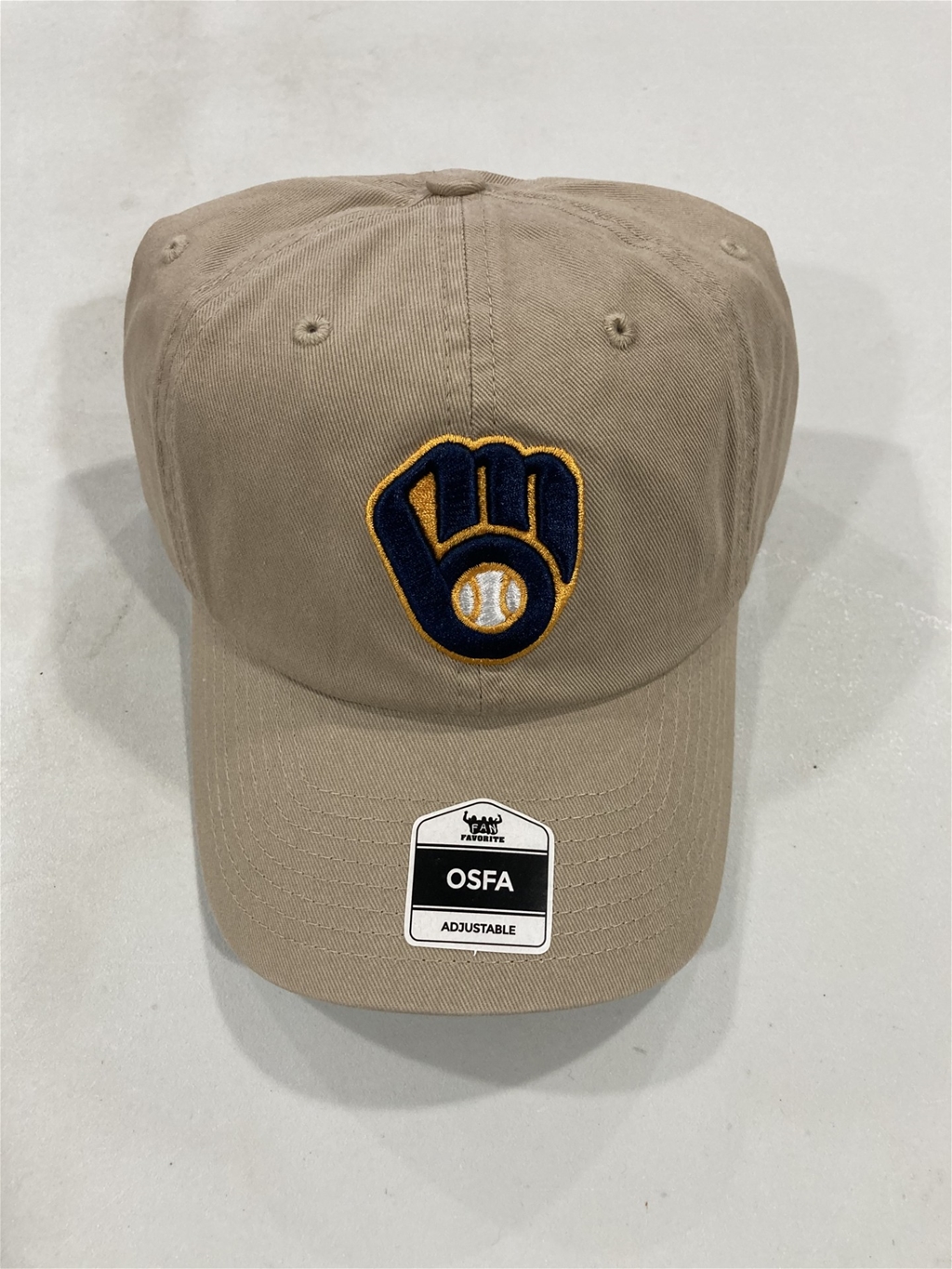 Milwaukee Brewers MLB Khaki Mass Clean Up Adjustable Hat *NEW*