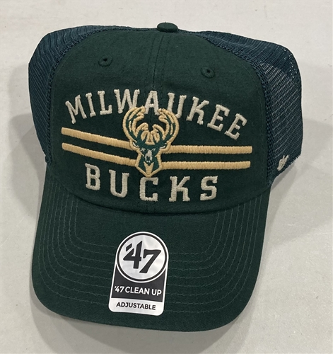 Milwaukee Bucks NBA Dark Green Hight Point Clean Up Snapback Hat