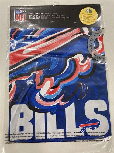 Buffalo Bills NFL Justin Patten 2-Sided Garden Flag *NEW*