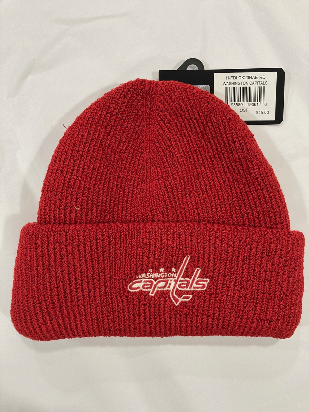 Washington Capitals NHL Red Foundational Heavy Knit Cuff *NEW*