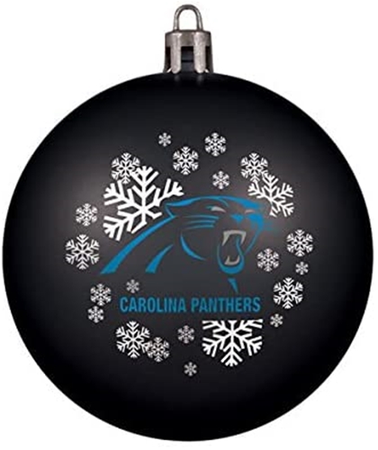 Carolina Panthers NFL Snowflake Shatter-Proof Ball Ornament - 6ct Case