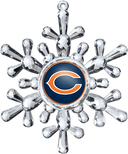 Chicago Bears NFL Traditional Snowflake Ornament - 6ct Case *SALE*