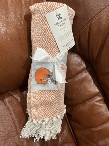 Cleveland Browns NFL 50" x 60" Farmhouse Throw Blanket *SALE* - 6ct Case
